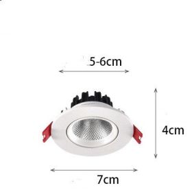 Household Wall Washing Lamp COB Spotlight Led Sky Lamp Angle Adjustable (Option: 5W-6000K)