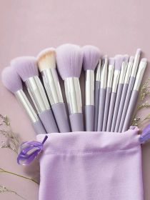 Cloth Bag Portable Soft Hair Makeup Brush Suit (Option: Purple 13 Cloth Bags)