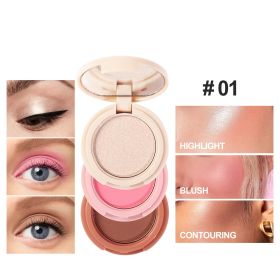 High Gloss Powder Blusher Facelift 3in1 All-in-one Disc (Option: Style 1)