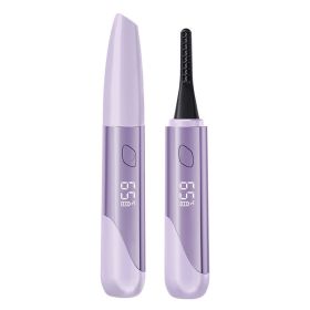 Beauty Tools Electric Four-block Temperature Digital Display Eyelash Instrument (Option: English Packaging-Purple)