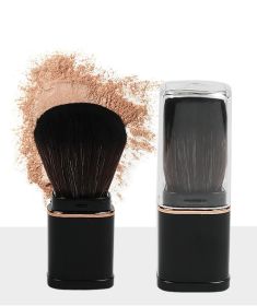 New Single Head Portable Retractable Makeup Brush Beauty Makeup Tools (Option: Black-OPP Packaging)