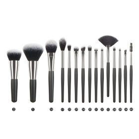 Animal Hair Makeup Brush Full Set (Option: 15 Pieces Small Fan)