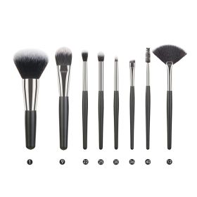 Animal Hair Makeup Brush Full Set (Option: 8 Pieces Small Fan)