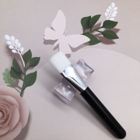 Crystal Handle Facial Treatment Brush Beauty Tools (Option: Black Handle White Flat Head)