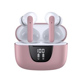 ENC Noise Reduction Wireless S42 Bluetooth Headset (Color: Pink)