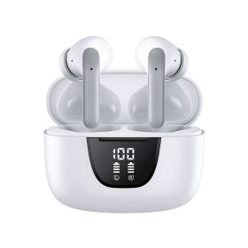 ENC Noise Reduction Wireless S42 Bluetooth Headset (Color: White)