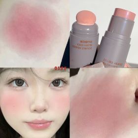 Double-headed Sponge Monochrome Blusher Natural Color Holding (Option: 03 Smoked Rose)