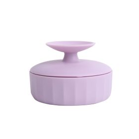 Beauty Cleaning Tool Wet And Dry Use Makeup Brush Cleaning Box (Color: Purple)