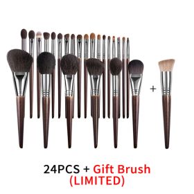 Natural Makeup Brushes Set Eyeshadow Make Up Brush Goat (Option: 24pcsn5)