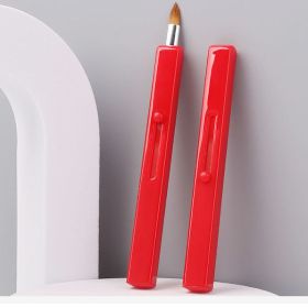 Portable Retractable Nylon Lip Brush Makeup (Option: Red-Single head)