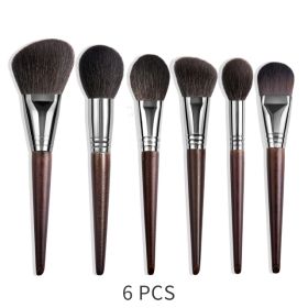 Natural Makeup Brushes Set Eyeshadow Make Up Brush Goat (Option: 6pcs)