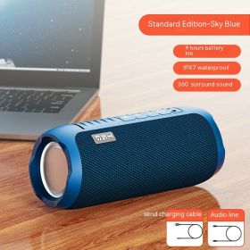 Bluetooth Stereo Small Household Wireless Mini (Option: Blue Standard Edition)