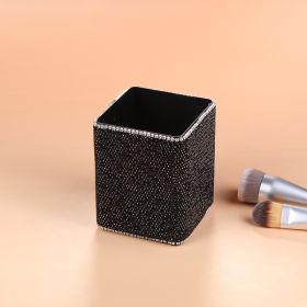 Diamond Encrusted Makeup Brush Soft Bristle Makeup Tool (Option: Square storage bucket)