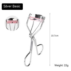 Natural Curling Eyelash Curler With Comb Girls Eyelash Beauty Auxiliary Tools Portable Wide Angle Eyelash Curler (Option: Silvery-Basic payment)