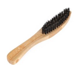 Men's Long Handle Portable Beard Brush (Option: Log Color-17x2)