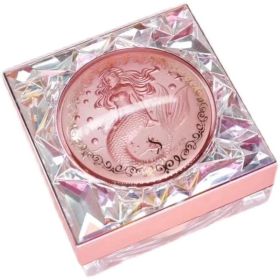 Mermaid Bright Crystal Mist Powder Finishing Loose Powder Waterproof Concealer Oil Control Powder (Color: Pink)