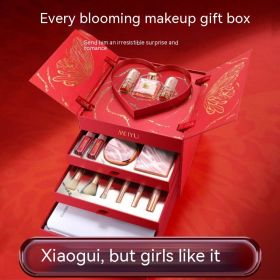 Christmas For Girls Cosmetics Lipstick Set Of Beauty Gift Box (Option: Red Gift Box)