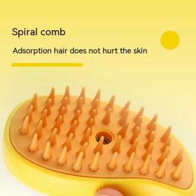 Pet Brush Cat Brush Hair Removal Brush Plastic (Option: Unified-Yellow)