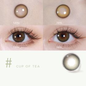 Daily Color Contact Lenses 38 Moisture Content (Option: Sweet Tea Green-550Degree)