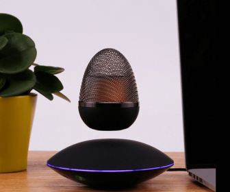 Newest Levitating Floating Speaker Portable Magnetic suspension wireless speaker (Option: Black-AU)