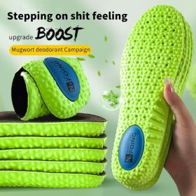 Sports Shock Absorption Insole Green PU Memory Foam Breathable Arch Support Orthopedic Shoes Pad Men Women Feet Care Shoes Pad (Shoe Size: EU43-44(270mm))