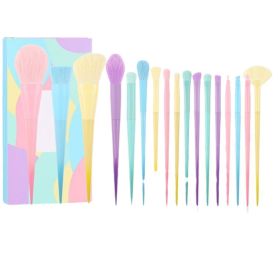 Makeup Brush Rainbow Color 17 PCs Macaron Color Series Full Set (Option: 17 Candy Gift Boxes)