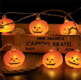 SpookGlow™ - Halloween LED String Lights (Option: Faceted pumpkin-6meters 40lights color)