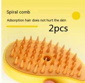 Pet Brush Cat Brush Hair Removal Brush Plastic (Option: Unified-Yellow2pcs)