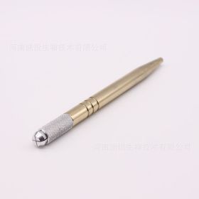 Floating Eyebrow Tattoo Tools Handmade Pen (Color: Gold)