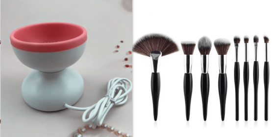 Portable USB Makeup Brush Cleaner Machine Electric Cosmetic Brush Cleaning Washing Tools Automatic Clean Makeup Brushes (Option: Suit2)