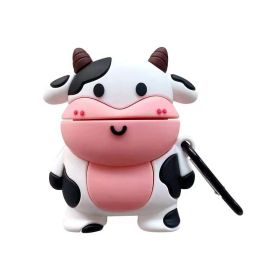 Cartoon Cute Cow Earphone Sleeves Drop-resistant Silicone Protective Soft Case (Option: Cute Cow-Airpods 1 Or 2 Generation)