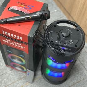 Portable Colorful Dual Horn Cannon With High Power Bluetooth Sound System (Option: Black-With Wheat)