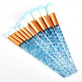 10PCS Makeup Brushes Kit Beauty Foundation Blending Blus (Option: 10blue)