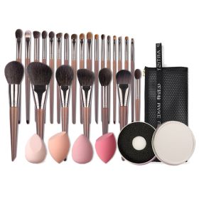 Natural Makeup Brushes Set Eyeshadow Make Up Brush Goat (Option: 24pcspack)