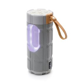 LED Cool Wireless Bluetooth Speaker (Option: Silver grey)