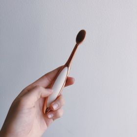 Rose Gold Toothbrush Type Makeup Brush Set (Option: Rose Gold-5 Style)